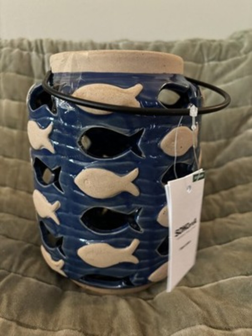 Sonoma Goldfish Ceramic Candle Lantern